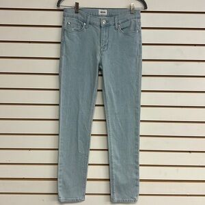 Hudson‎ Tally Midrise Skinny Raw Crop Light Wash Jeans EUC Size 27